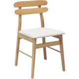  Stolac za blagovanje 2 pcs Prirodna i svijetla Čvrsto drvo | shoptok.hr