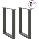 vidaXL noge kavne mizice u-oblika 2 kosa antracit 60x(72-73)cm jeklo | Shoptok.si