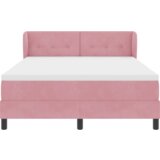 Box Spring Krevet s Madracem Ružičasta 160x200 cm Baršun | shoptok.hr