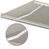  Automatska tenda sa senzorom za vjetar LED 600x350 cm krem | shoptok.hr