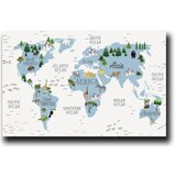 Wallity Otroška slika 45x70 cm Map – Wallity Cene