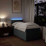 vidaXL Box spring postelja z vzmetnico temno siva 80x200 cm blago | Shoptok.si