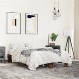 vidaXL Okvir kreveta boja hrasta 140x200 cm konstruirano drvo i metal Cijene