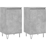 vidaXL Komoda 2 kosa betonsko siva 40x35x70 cm inženirski les | Shoptok.si