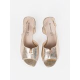 GOODIN Suede heeled sandals gold | Shoptok.si