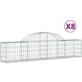  Lučne gabionske košare 8 kom 200x30x40/60 cm pocinčano željezo | shoptok.hr