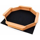 Kinder Home Dečiji drveni peskarnik – model sa 8 strana i 4 sedišta, 134,5×134,5 cm | Eponuda.com