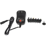 Univerzalni nastavljivi AC/DC polnilnik s preklopnim napajanjem od 100 do 240 V do 3 V/4,5 V/5 V/6 V/7,5 V/9 V/12 V z močjo 12 W, (5000129251)