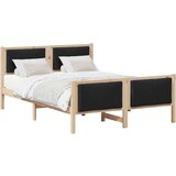  Okvir za krevet s uzglavljem Crna 135 x 190 cm tkanina | shoptok.hr