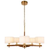  Endon 116994 - Luster na lancu HEATHCLIFF 5xE14/7W/230V mesing/jasen | Eponuda.com