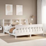  Posteljni okvir brez vzmetnice bel 200x200 cm trdna borovina, (21610945) | Shoptok.si