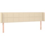 Maison Chic vzglavna omarica - nočna omarica - posteljna omarica z ušesi krem 203x16x78/88 cm blago, (21711637) Cene