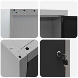  Alatna Kutija Montirana na Zid Crna 50x20x55 cm Čelik | shoptok.hr