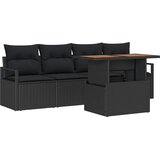 Sjedeća garnitura za vrt 5 kom. Crna Poli ratan 230 x 62 x 69 cm | Shoptok.si