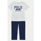 Polo Ralph Lauren Komplet majice in spednjega dela trenirke 8P0148-BFT Mornarsko modra Regular Fit