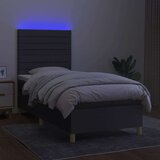  Krevet box spring s madracem LED tamnosivi 100x200 cm tkanina | shoptok.hr