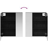  Kupaonski ormar s ogledalom Crni hrast 60 x 14,5 x 70 cm | shoptok.hr