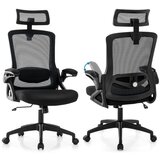  Ergonomska uredska stolica s podesivom lumbalnom potporom i računalnim naslonima za glavu | shoptok.hr