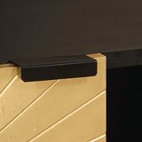  Pomoćni ormarić s policom Crna i zlatna 80 x 33,5 x 75 cm | shoptok.hr