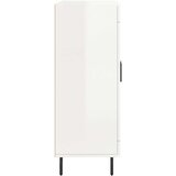 vidaXL Komoda visok sijaj bela 69,5x34x90 cm inženirski les | Shoptok.si