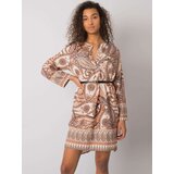 Italy Moda Dress-DHJ-SK-5766-1.32X-beige | Shoptok.si