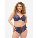 Swim by Zizzi Bikini hlačke 'SDIYA' modra / zlata | Shoptok.si