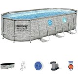Bestway Bazen sa čeličnim okvirom Power Steel Swim Vista (Siva, 13.430 l) | shoptok.hr