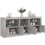  Komoda z LED lučkami betonsko siva 162x37x67 cm Slike