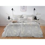 Fleuresse posteljnina 140/200 cm saten siva, svetlo rumena | Shoptok.si