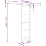  Klizna vrata s hardverskim setom ORKDAL Bijela 61x198.5 cm | shoptok.hr