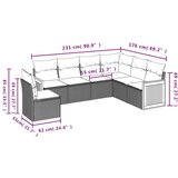 vidaXL 6-dijelni set vrtnih sofa s jastucima crni od poliratana | shoptok.hr