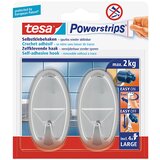 Tesa Samolepilna kljukica Tesa Powerstrips (ovalna, velikost: L, krom, 2 kosa) Cene