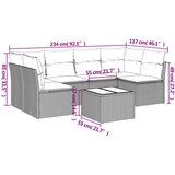 vidaXL 7-dijelni set vrtnih sofa od poliratana s jastucima bež | shoptok.hr