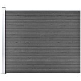  Panel za ogradu WPC 175 x 146 cm crni | shoptok.hr