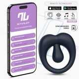 INTOYOU App Series Kenny Silicone Rechargeable Clit Vibrating Ring with App Bight Blue Cene