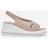 S. BARSKI Women's Leather Wedge Sandals S.Barski | Shoptok.si