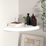 vidaXL Kotna polica bela 35x35x3,8 cm MDF Cene