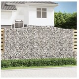 vidaXL Obokane gabion kosare 4 kosa 400x30x200/220 cm pocink Cene