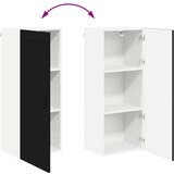 vidaXL Stenska kuhinjska omarica Črna 40 x 31 x 100 cm Konstruiran les | Shoptok.si