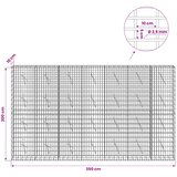  Gabion s žicom debljine 3,5 mm i mrežom 5x10 cm 350x10x200 cm | shoptok.hr