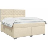  Boxspring krevet s madracem Krem 180 x 200 cm Tkanina 200 x 180 x 140.5 cm | shoptok.hr