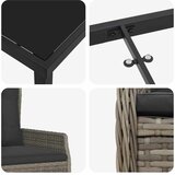  Vrtni set za objed 7 kom. Siva poliratan | shoptok.hr