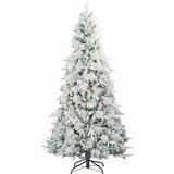  Umjetno božićno drvce s nogom s stalakom Bijelo 240 cm PE i PVC | shoptok.hr