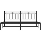 Metalni okvir za krevet s uzglavljem crni 183x213 cm | shoptok.hr
