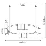  Visilica na sajli GENESIS 10xGU10/8W/230V crna | Eponuda.com