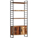 Police za knjige s 4 razine 80 x 30 x 180 cm obnovljeno drvo | shoptok.hr