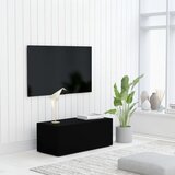 The Living Store TV omarica črna 80x34x30 cm iverna plošča - TV Omarica, (21375090) Cene