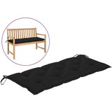 vidaXL Blazina za vrtno klop črna 120x50x7 cm blago | Shoptok.si