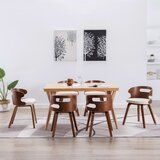 Furnova Jedilni stoli 6 kosov krem ukrivljen les in umetno usnje, (21950243) | Shoptok.si