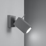 Sollux SL.0455 - zidno reflektorsko svetlo merida 1xGU10/40W/230V sivo | Eponuda.com